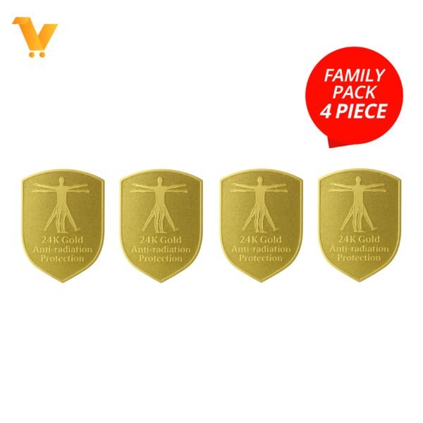 4 Piece EMF Shield, Family Pack, Radiation Protector, Anti Radiation Chip