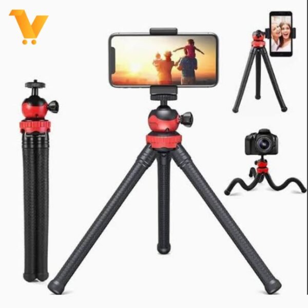 Flexible and Portable Octopus Tripod, High Quality Vlogging Tripod For Mobile & Camera, Tripod For Mobile