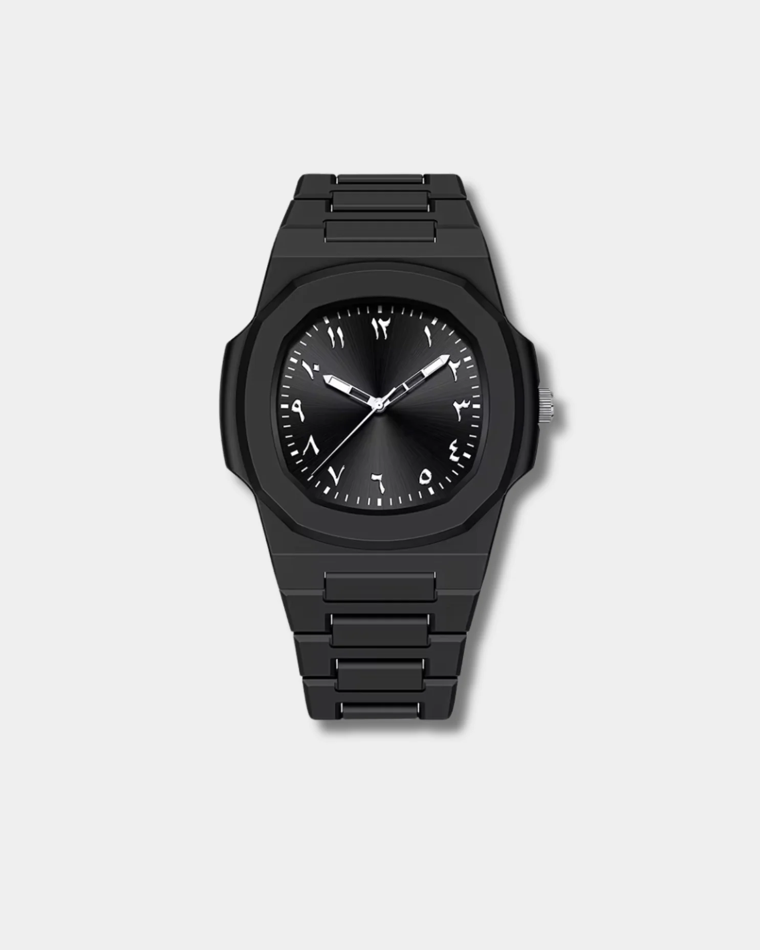 Aura Men’s Matte Black Analog Watch With Arabic Numerals - Image 3
